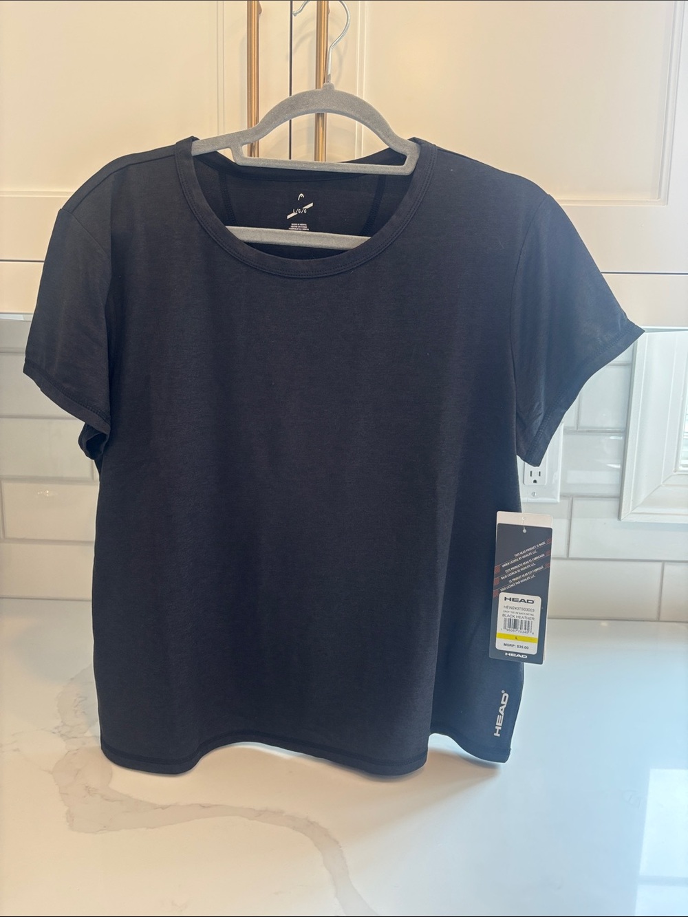 HEAD Women's Black Short-Sleeve Crew Tee